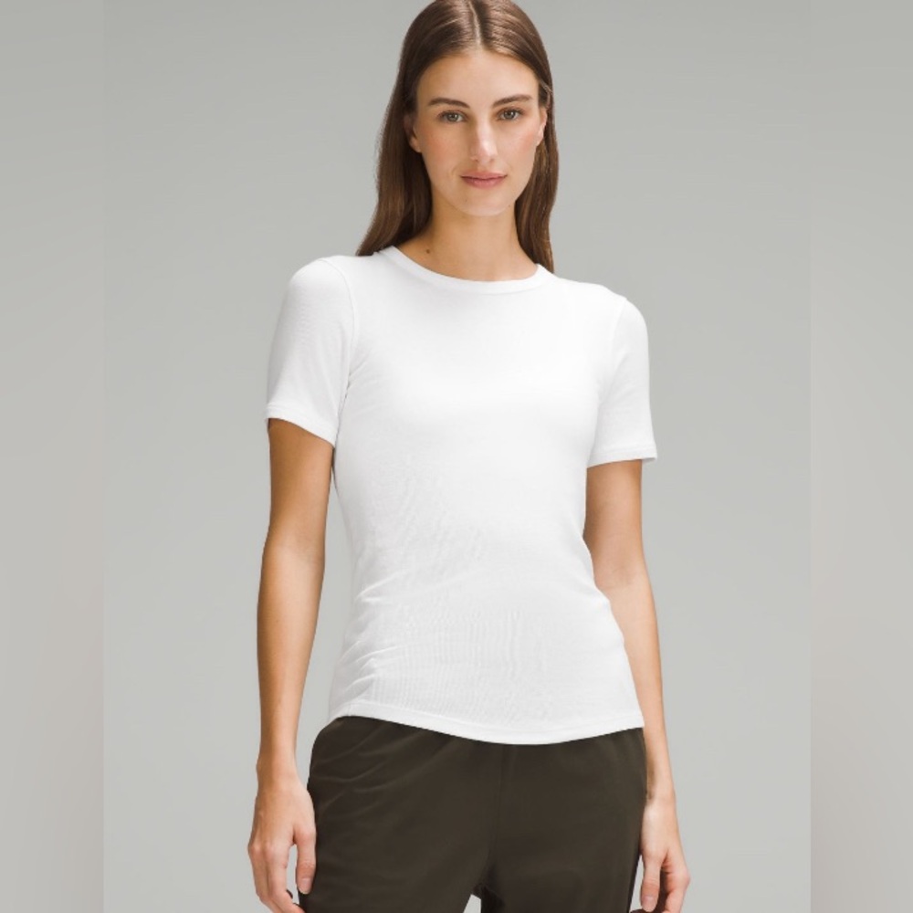 Lululemon Hold Tight Short-Sleeve Shirt, White, Size 6